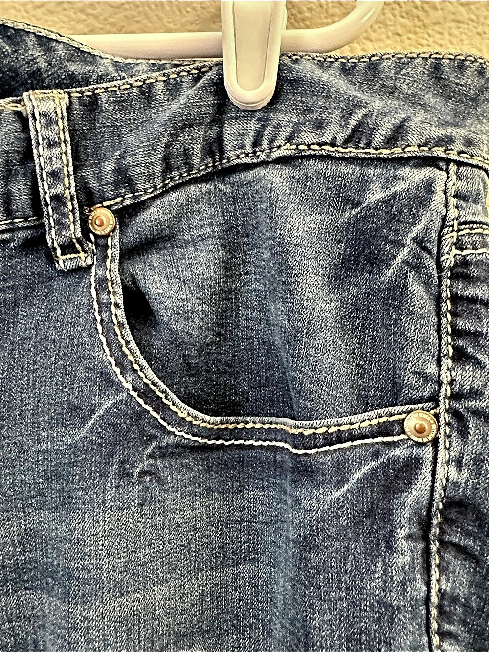 Women Blue Jeans size 20 Rhythm in Blues Strech Jeans Embroidered 5 Pockets - Picture 11 of 13